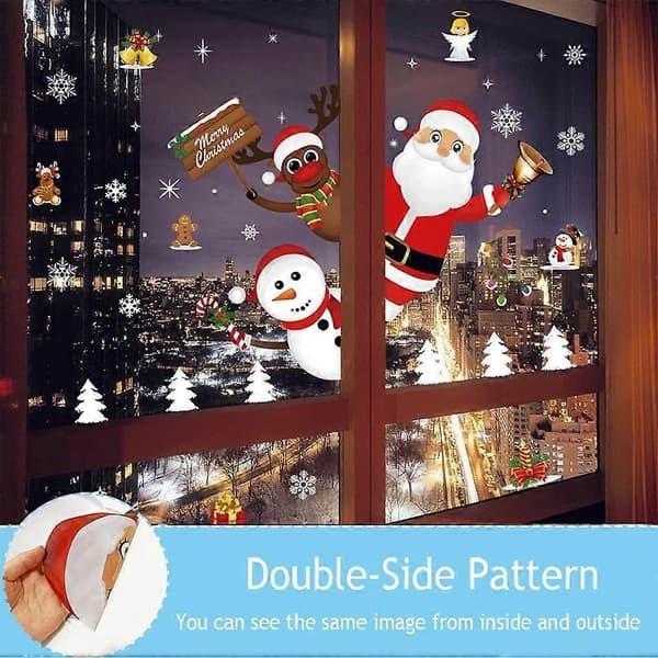 Jul snöflinga fönsterdekaler set om 12