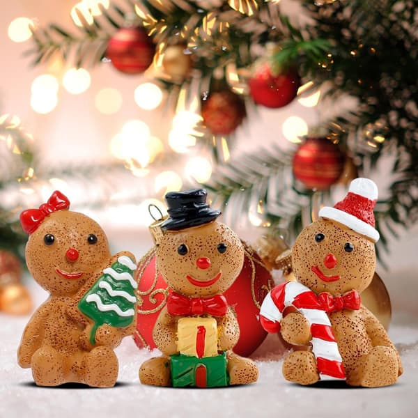 Pepparkaksfigurer (3-pack) - Juldekorationer för hemmet (W)