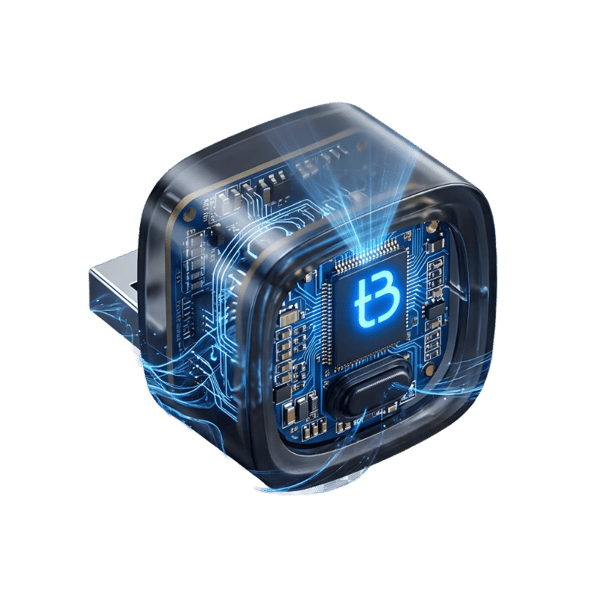 Tradebit TB NANO trådlös CarPlay/Android Auto-adapter, USB-A, Wi-Fi 6, Bluetooth 5.4