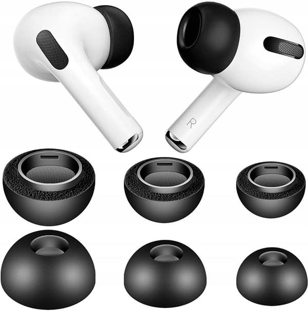 Silikonöronproppar för Apple AirPods Pro 1/2/3, S/M/L, svarta