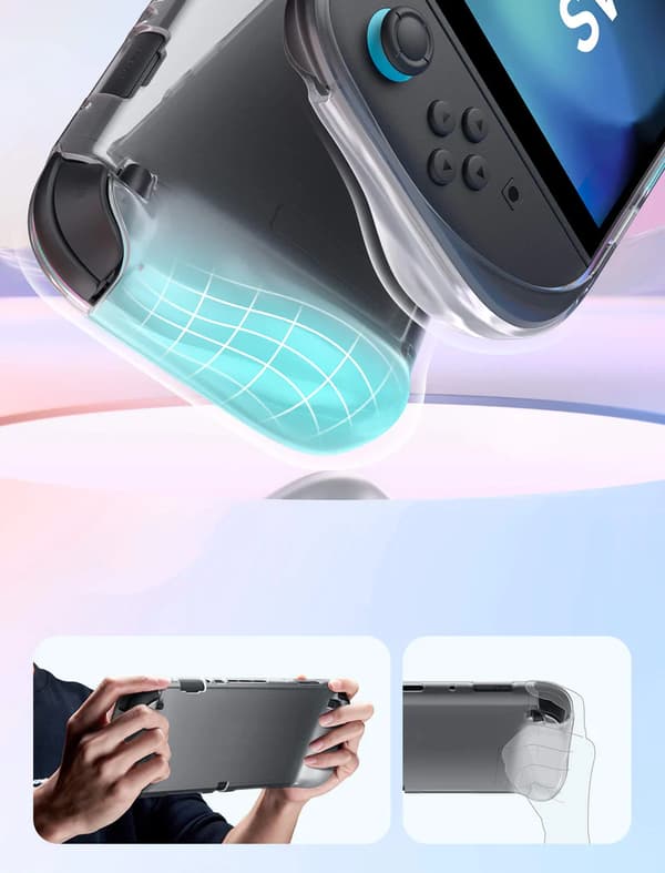 TPU-skyddsfodral Transparent överlägg JSAUX för Nintendo Switch 2-konsol