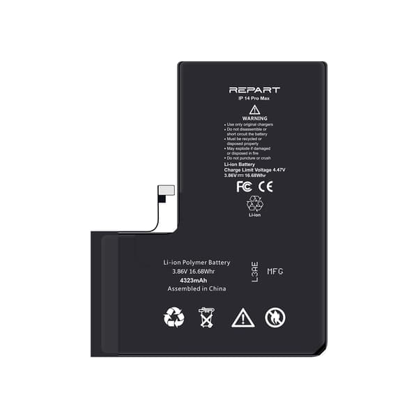 Batteri för Apple iPhone 14 Pro Max, 4323 mAh, REPART