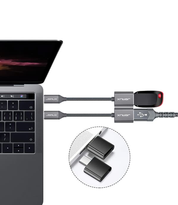 JSAUX CD0019 USB-C till USB-A 3.0 OTG-adapter
