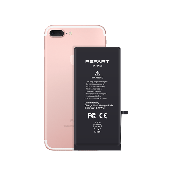 REPART Prime-batteri till iPhone 7 Plus, 3600 mAh, hög kapacitet med verktygssats