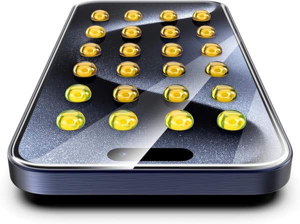 2-pack insynsskyddande härdat 9H-glas med applicator för iPhone 15 Pro