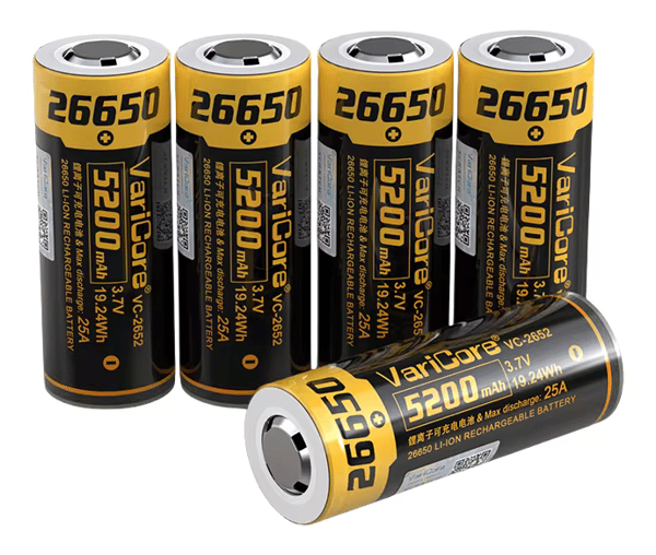 VariCore VC-2652 26650 Li-ion-batteri 3,7 V 5200 mAh
