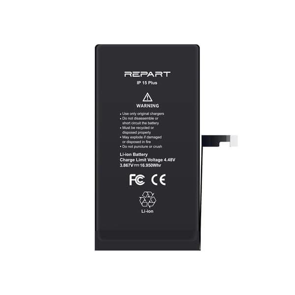 Ersättningsbatteri till Apple iPhone 15 Plus, 4383 mAh, REPART