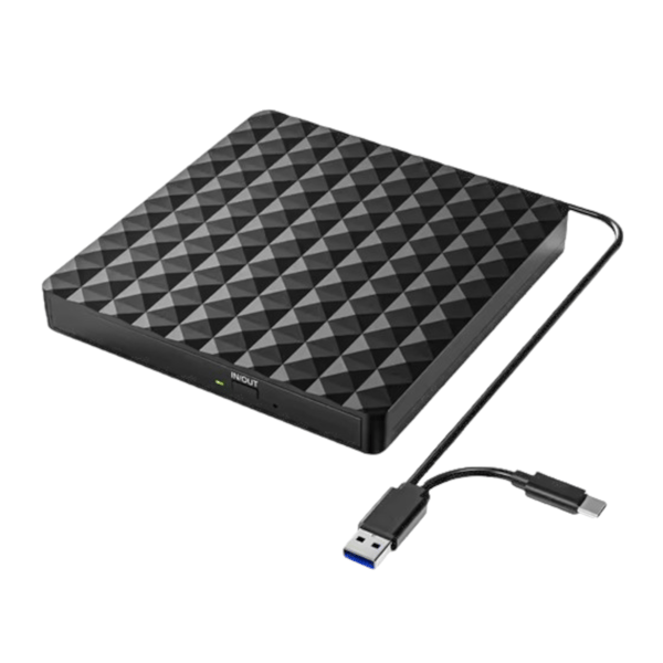 Extern CD/DVD-brännare USB-C, USB 3.0, för PC och laptop, portabel