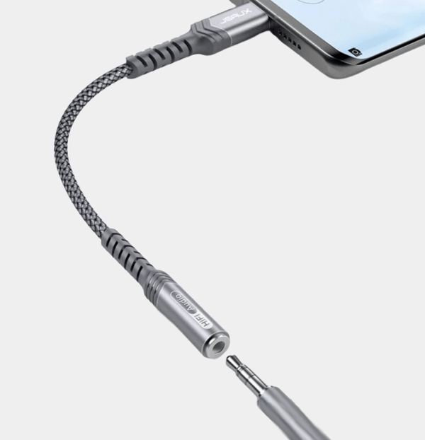 JSAUX USB-C till 3,5 mm ljudadapter med DAC, honkontakt, 10 cm