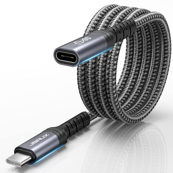 JSAUX USB-C 3.2-förlängare 100W 5A 10Gbps iPhone MacBook iPad Magsafe 4k 60Hz 2m
