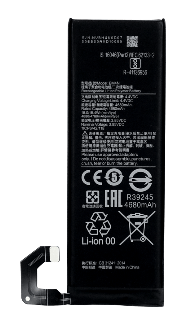 Ersättningsbatteri för Xiaomi Mi 10 / Mi 10S BM4N 4680 mAh med monteringstejp