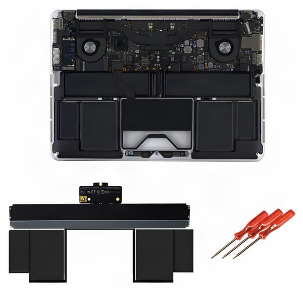 Batteri för Apple MacBook Pro 13 A1425/A1437, 6600 mAh, 2012–2013