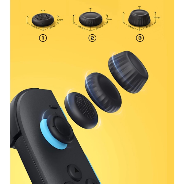 Joy-Con 6in1 JSAUX suddlock för Nintendo Switch 2 Svart