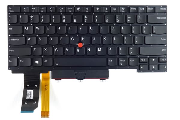 Tangentbord för Lenovo ThinkPad E14, LED-belysning, QWERTY US (polsk)