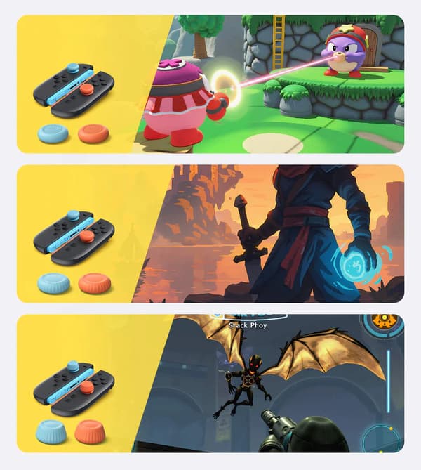 Joy-Con 6in1 JSAUX suddlock för Nintendo Switch 2 konsol Färgade