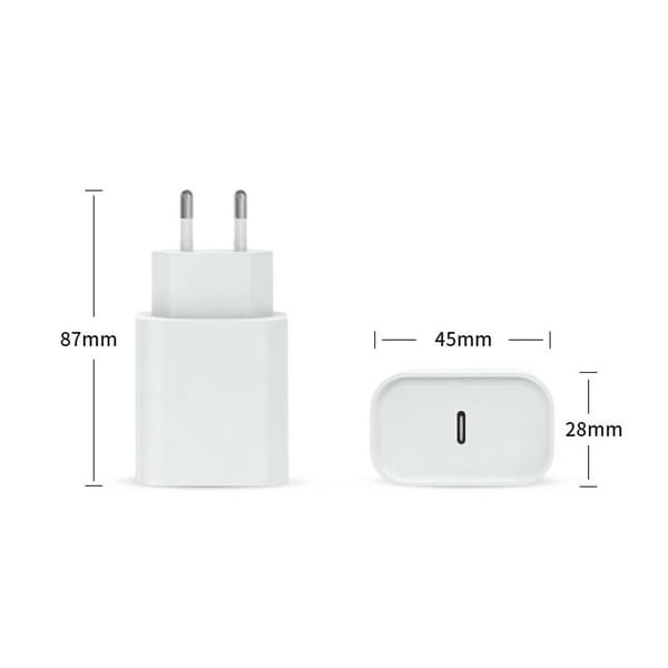 20W USB-C Snabbladdare för iPhone 11/12/13 Pro med QC 3.0