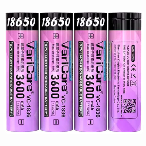 VariCore VC-1836 18650 Li-ion-batteri 3,7 V 3600 mAh