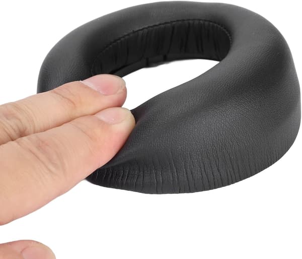 Ersättningskuddar till Sony PS5 Wireless PULSE 3D, proteinläder, svarta