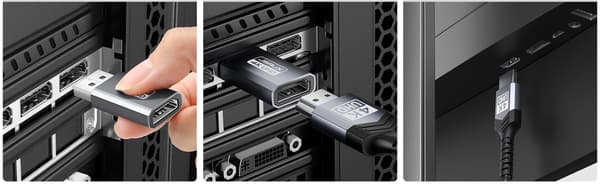 JSAUX-adapter 4k@30Hz 2k@120Hz DisplayPots till HDMI