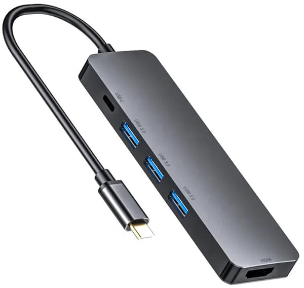 USB-C Hub Adapter med HDMI 4K, USB 3.0 och PD 60W