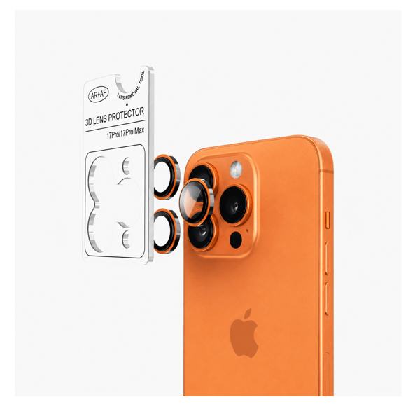 Skyddsglas för kameraobjektiv till iPhone 17 Pro/17 Pro Max med applikator