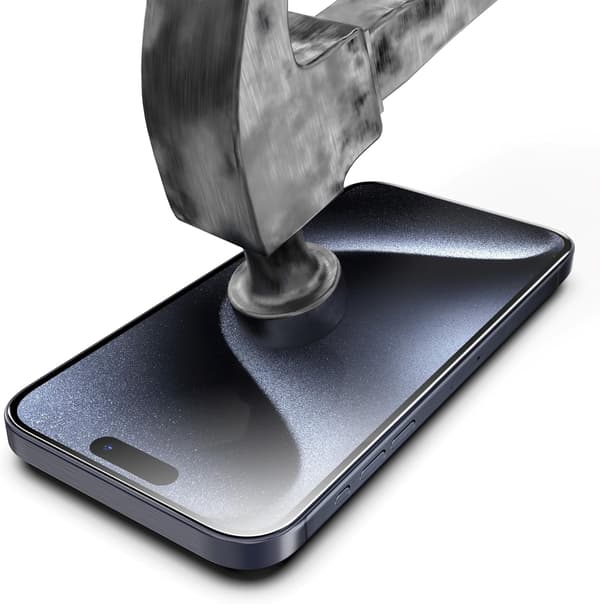2-pack insynsskyddande härdat 9H-glas med applicator för iPhone 15 Pro