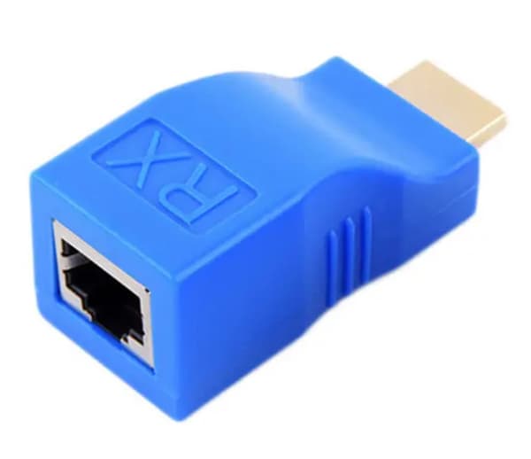 HDMI till RJ45-förlängare 30 m, Cat5e/6, 4K, Plug and Play