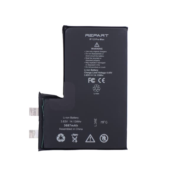 Batteri för Apple iPhone 12 Pro Max, 3687 mAh, utan BMS