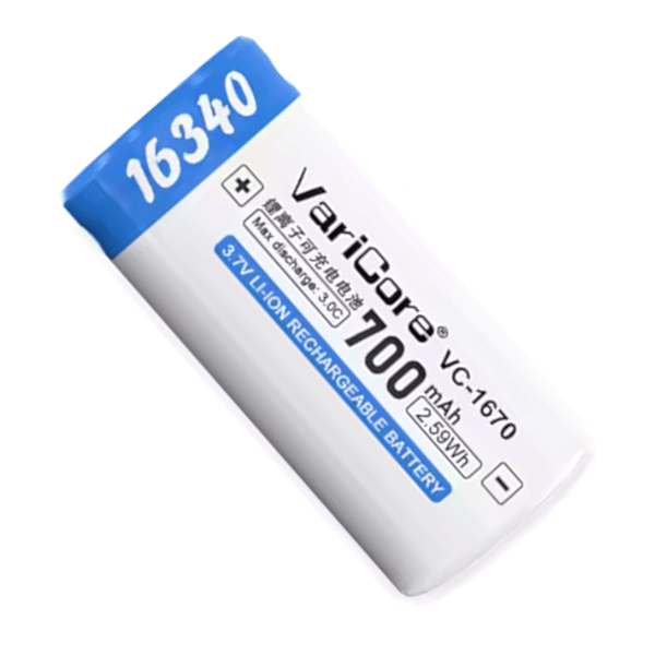 VariCore VC-1670 16340 Li-ion-batteri 3,7 V 700 mAh