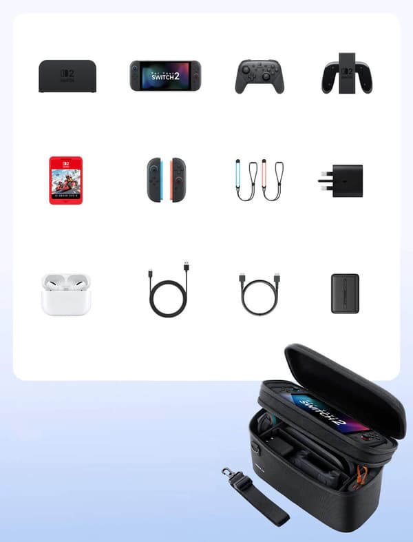 Allt-i-ett JSAUX resefodral för Nintendo Switch 2-konsol