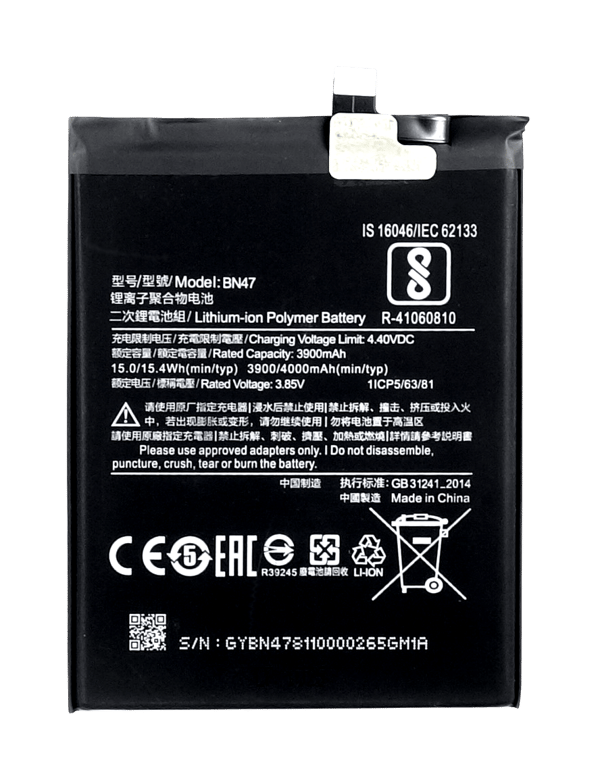 Batteri 3900 mAh BN47 för Xiaomi Redmi 6 Pro / A2 Lite med monteringstejp