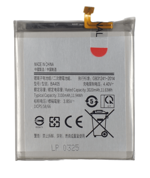 Batteri för Samsung Galaxy A40 A405 SM-A405F EB-BA405ABU 3100 mAh 3,85 V