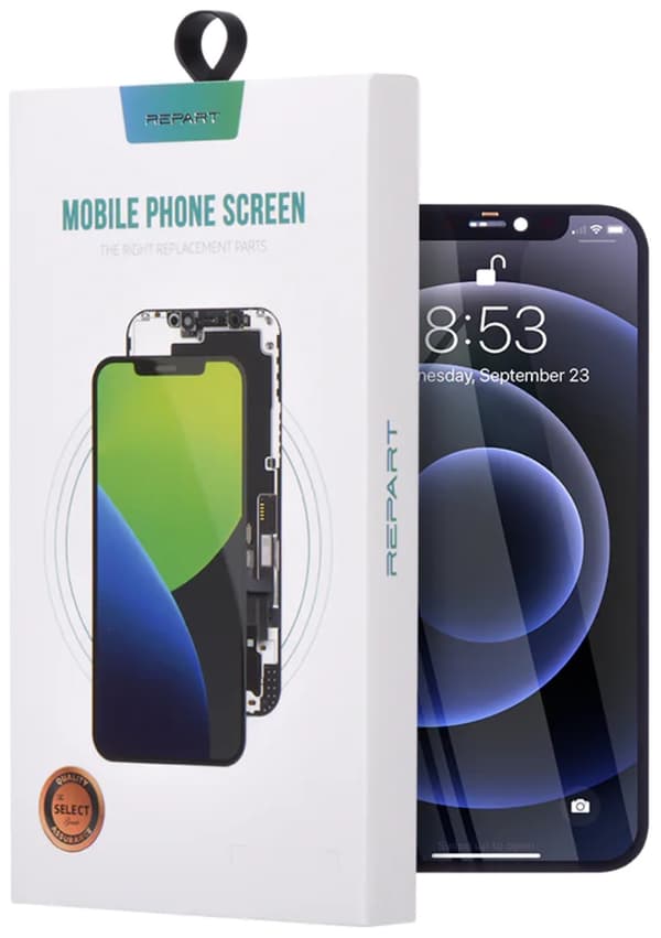 OLED-skärm för Apple iPhone 12/12 Pro med monteringspackning, REPART