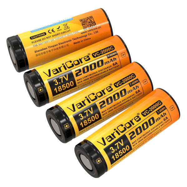 VariCore VC-2000C 18500 Li-ion-batteri 3,7 V 2000 mAh
