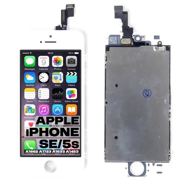 Original Retina-skärm för Apple iPhone SE/5S, svart, 4 tum