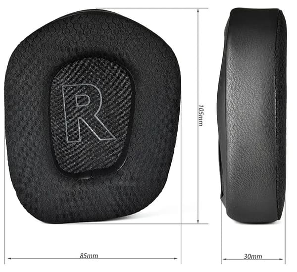 Logitech öronkuddar G733 G335 G535 Gel padding Svart