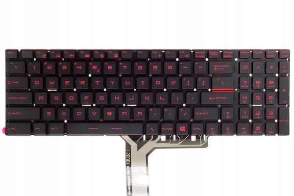 Tangentbord för MSI Apache GL62/GL63/GL72/GL73/GV62, röd LED, 9Z.NCXBN.11D