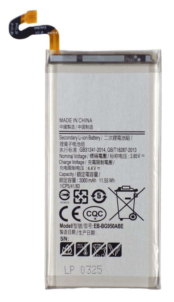 Batteri till Samsung Galaxy S8 SM-G950, EB-BG950ABE, 3500 mAh, 3,85 V