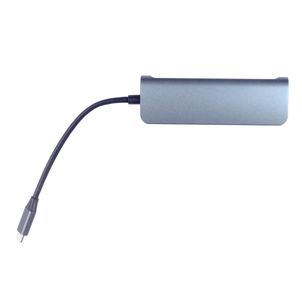 Tradebit USB-C-dockningsstation 6-i-1, HDMI 4K 60 Hz, PD 100 W, 2x USB-C, 2x USB