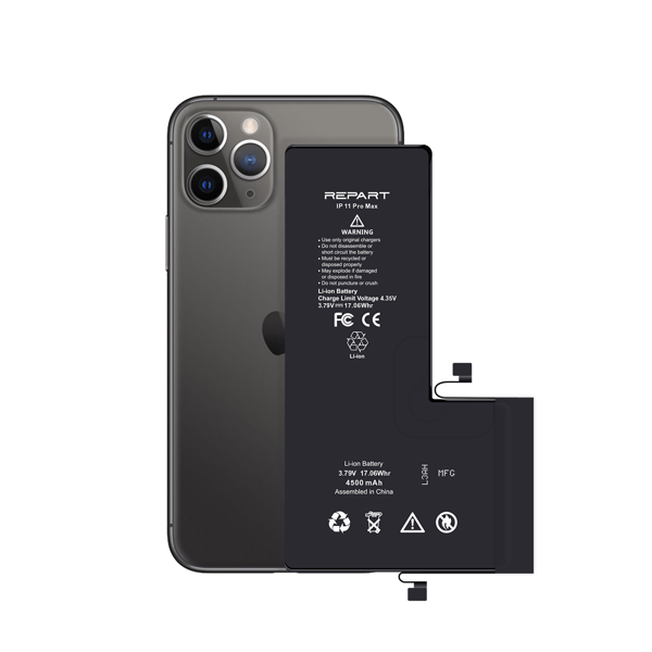 Batteri för Apple iPhone 11 Pro Max, REPART, 4500 mAh, högre kapacitet
