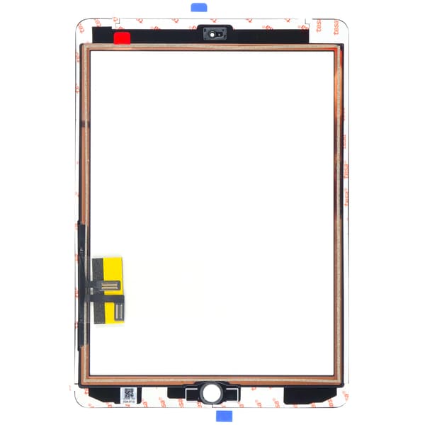 Pekskärm/digitizer med glas och lim, OEM kopparflex, till iPad 5 (2017) A1822/A1823