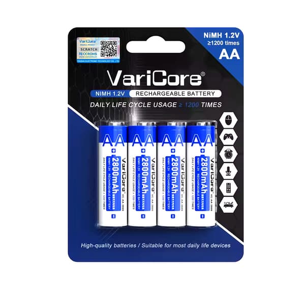 VariCore VC-AA 2800 Ni-MH AA-ackumulatorer 1,2 V 2800 mAh, 4-pack