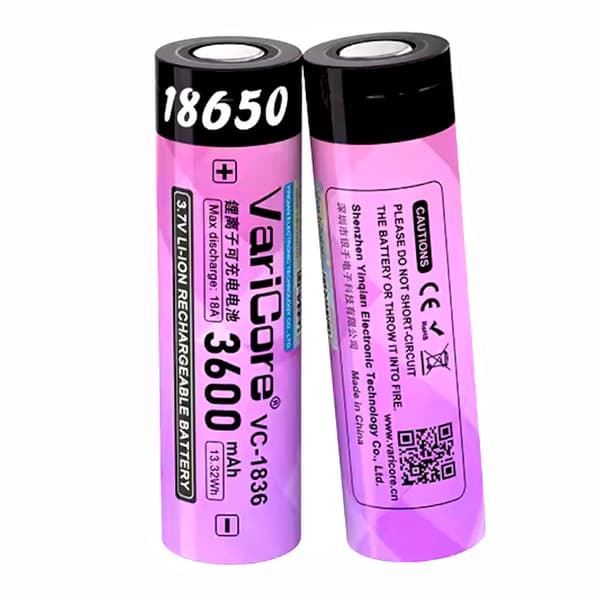 VariCore VC-1836 18650 Li-ion-batteri 3,7 V 3600 mAh
