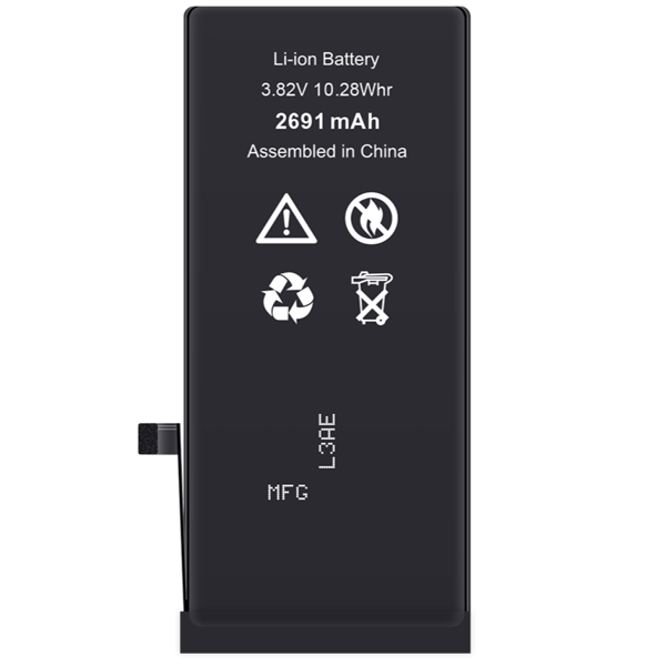 Batteri till Apple iPhone 8 Plus, 2691 mAh, Li-ion med lim