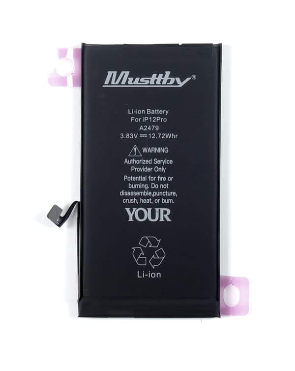 Musttby Batteri för iPhone 12/12 Pro, 3320 mAh, Ökad Kapacitet