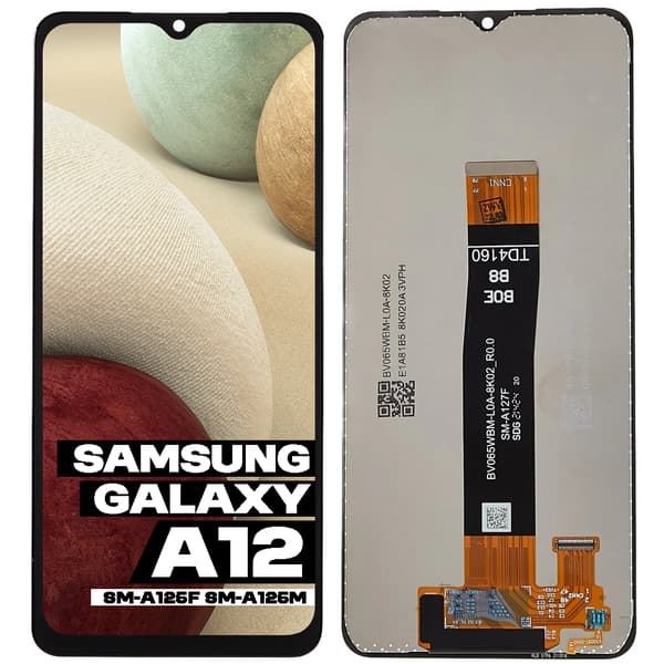 LCD-display med pekskärm för Samsung Galaxy A12 A125F/A125M, svart