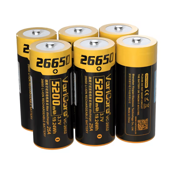 VariCore VC-2652 Plus 26650 Li-ion-batteri 3,7 V 5200 mAh