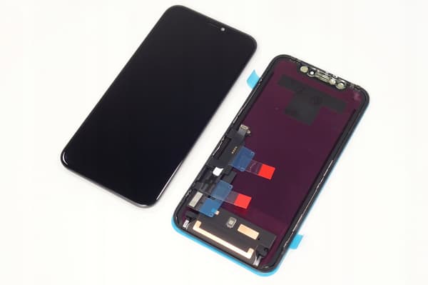 LCD-display med pekskärm och ram för iPhone XR, svart