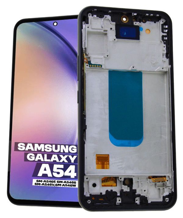 OLED-display med pekskärm och ram för Samsung Galaxy A54 5G, svart