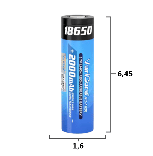 VariCore VC-1820 18650 Li-ion-batteri 3,7 V 2000 mAh